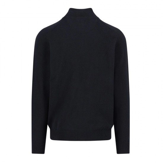 FYNCH-HATTON ΠΛΕΚΤΟ HALF ZIP CASUAL FIT ΜΑΥΡΟ FYNCH-HATTON ΠΛΕΚΤΟ HALF ZIP CASUAL FIT ΜΑΥΡΟ