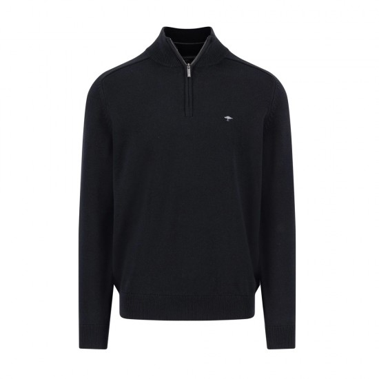 FYNCH-HATTON ΠΛΕΚΤΟ HALF ZIP CASUAL FIT ΜΑΥΡΟ FYNCH-HATTON ΠΛΕΚΤΟ HALF ZIP CASUAL FIT ΜΑΥΡΟ
