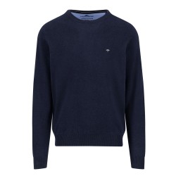 FYNCH-HATTON ΠΛΕΚΤΟ C-NECK CASUAL FIT ΜΠΛΕ