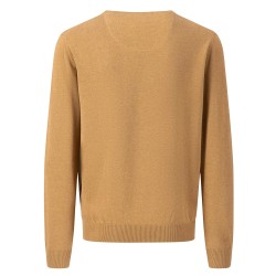 FYNCH HATTON ΠΛΕΚΤΟ C-NECK ΚΑΜΕΛ