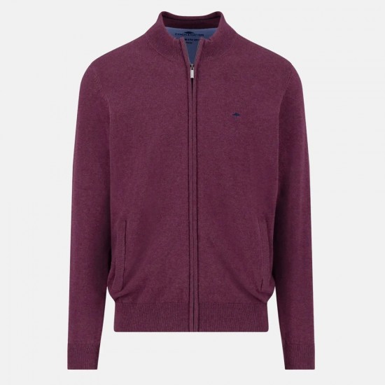 FYNCH-HATTON ΖΑΚΕΤΑ ΠΛΕΚΤΗ CASUAL FIT SUPERFINE ΜΠΟΡΝΤΩ