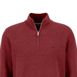 FYNCH HATTON ΠΛΕΚΤΟ HALF ZIP ΚΟΚΚΙΝΟ