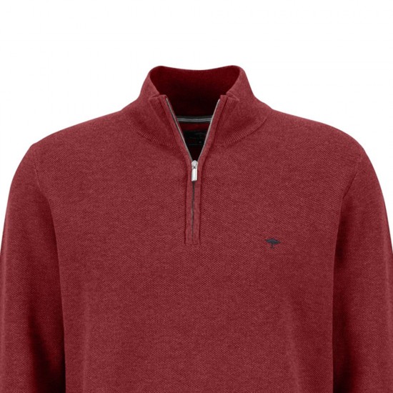 FYNCH HATTON ΠΛΕΚΤΟ HALF ZIP ΚΟΚΚΙΝΟ