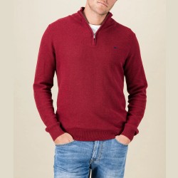 FYNCH HATTON ΠΛΕΚΤΟ HALF ZIP ΜΠΟΡΝΤΟ