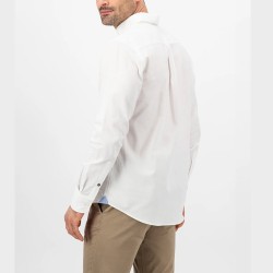 FYNCH HATTON ΠΟΥΚΑΜΙΣΟ BUTTON DOWN PREMIUM COTTON PIQUE ΛΕΥΚΟ