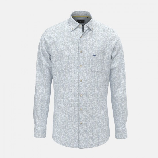 FYNCH HATTON ΠΟΥΚΑΜΙΣΟ BUTTON DOWN ALLOVER PRINT ΣΙΕΛ