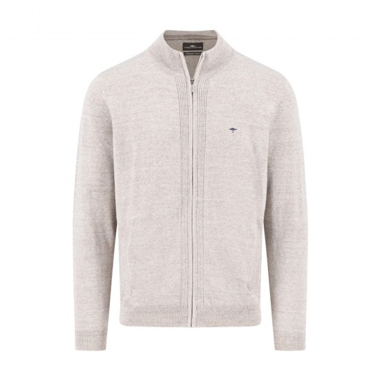 FYNCH-HATTON ΖΑΚΕΤΑ ΠΛΕΚΤΗ CASUAL FIT STAND-UP COLLAR ΓΚΡΙ