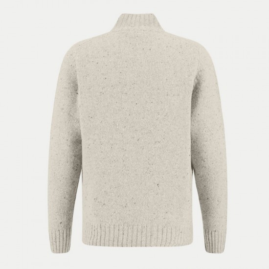 FYNCH HATTON ΠΛΕΚΤΟ HALF ZIP ΜΠΕΖ