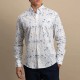 FYNCH HATTON ΠΟΥΚΑΜΙΣΟ BUTTON DOWN ALLOVER PRINT ΣΙΕΛ-ΛΕΥΚΟ