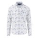 FYNCH HATTON ΠΟΥΚΑΜΙΣΟ BUTTON DOWN ALLOVER PRINT ΣΙΕΛ-ΛΕΥΚΟ