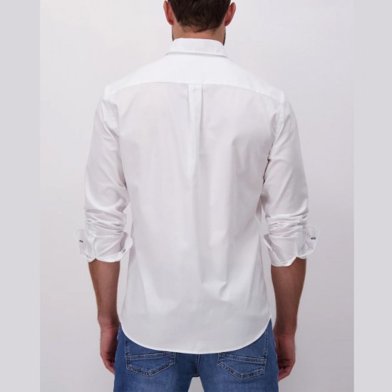 FYNCH HATTON ΠΟΥΚΑΜΙΣΟ BUTTON DOWN SUPERSOFT OXFORD ΛΕΥΚΟ