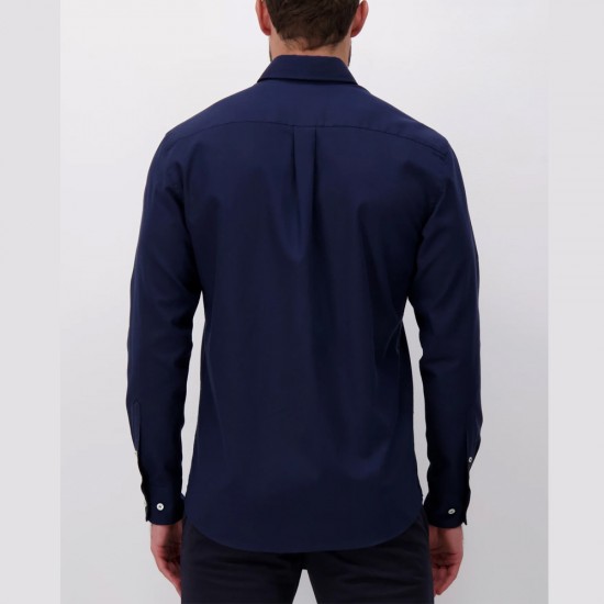 FYNCH HATTON ΠΟΥΚΑΜΙΣΟ BUTTON DOWN SUPERSOFT OXFORD ΜΠΛΕ
