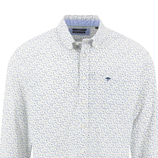 FYNCH-HATTON ΠΟΥΚΑΜΙΣΟ CASUAL FIT BUTTON DOWN ALLOVER PRINT ΛΑΧΑΝΙ
