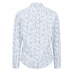 FYNCH-HATTON ΠΟΥΚΑΜΙΣΟ CASUAL FIT BUTTON DOWN FLORAL ALLOVER ΜΠΛΕ