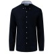 FYNCH HATTON ΠΟΥΚΑΜΙΣΟ BUTTON DOWN PURE LINEN NAVY ΜΠΛΕ