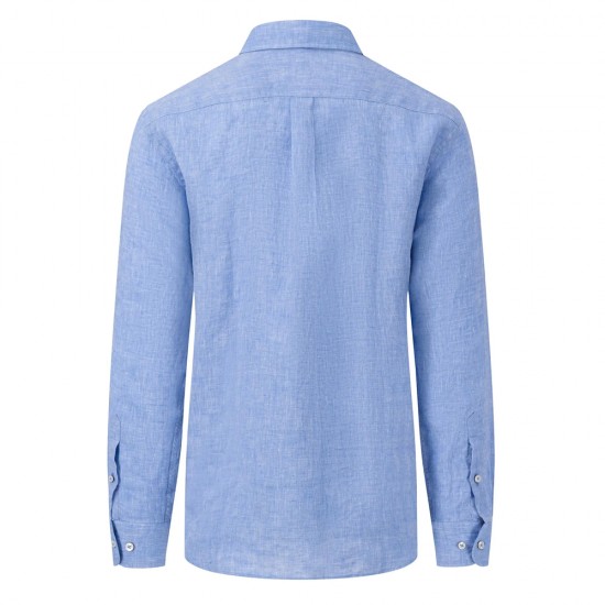 FYNCH HATTON ΠΟΥΚΑΜΙΣΟ BUTTON DOWN ΛΙΝΟ ΣΙΕΛ