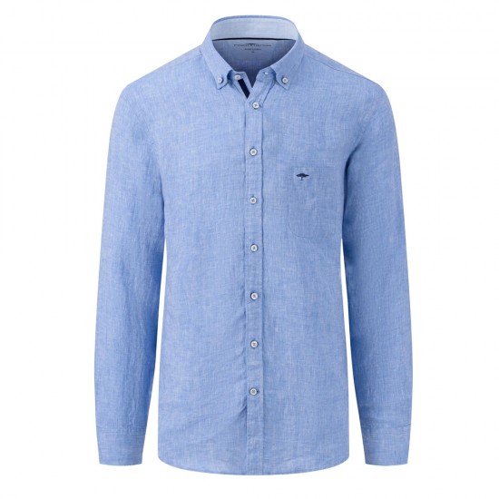 FYNCH HATTON ΠΟΥΚΑΜΙΣΟ BUTTON DOWN ΛΙΝΟ ΣΙΕΛ