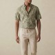FYNCH-HATTON ΠΟΥΚΑΜΙΣΟ CASUAL FIT BUTTON DOWN ΛΙΝΟ ALLOVER PRINT ΛΑΔΙ