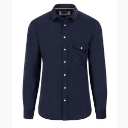 FYNCH HATTON ΠΟΥΚΑΜΙΣΟ ΚΟΤΛΕ SUPERSOFT COTTON ΜΠΛΕ