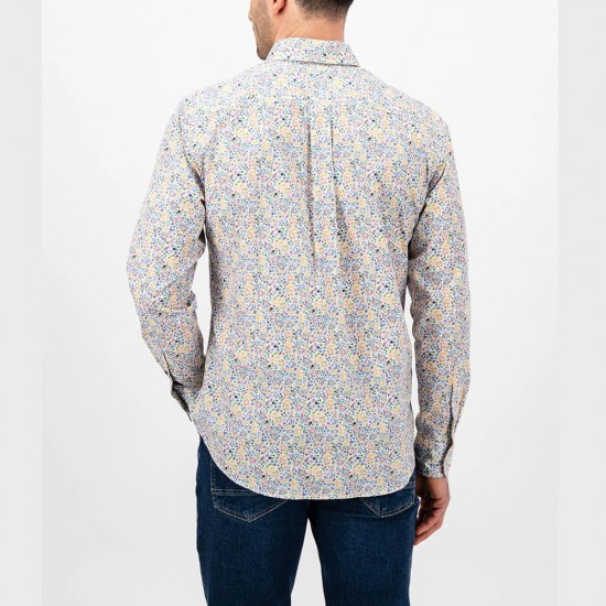 FYNCH HATTON ΠΟΥΚΑΜΙΣΟ BUTTON DOWN PREMIUM COTTON FLORAL ΠΟΛΥΧΡΩΜΟ