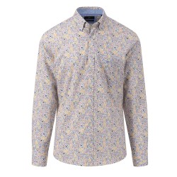 FYNCH HATTON ΠΟΥΚΑΜΙΣΟ BUTTON DOWN PREMIUM COTTON FLORAL ΠΟΛΥΧΡΩΜΟ