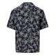 FYNCH-HATTON ΠΟΥΚΑΜΙΣΟ ΛΙΝΟ CASUAL FIT ALLOVER PRINT ΜΠΛΕ