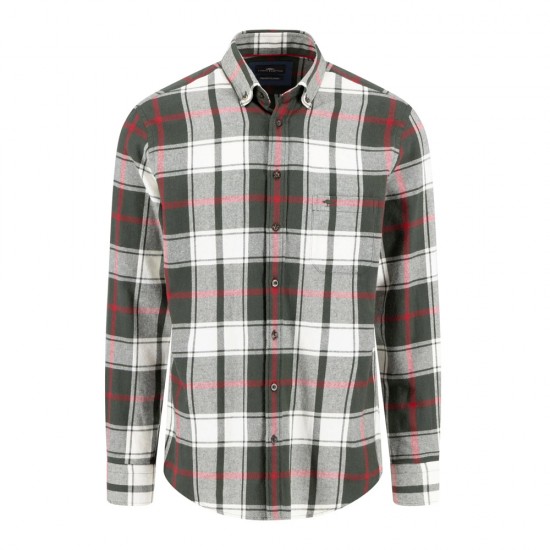 FYNCH-HATTON ΠΟΥΚΑΜΙΣΟ FLANNEL BUTTON DOWN CASUAL FIT ΚΑΡΩ ΛΕΥΚΟ-ΠΡΑΣΙΝΟ FYNCH-HATTON ΠΟΥΚΑΜΙΣΟ FLANNEL BUTTON DOWN CASUAL FIT ΚΑΡΩ ΛΕΥΚΟ-ΠΡΑΣΙΝΟ