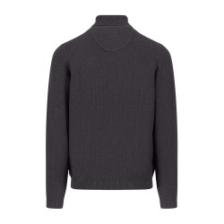 FYNCH-HATTON ΠΛΕΚΤΟ ΖΙΒΑΓΚΟ LOOSE CASUAL FIT ΑΝΘΡΑΚΙ