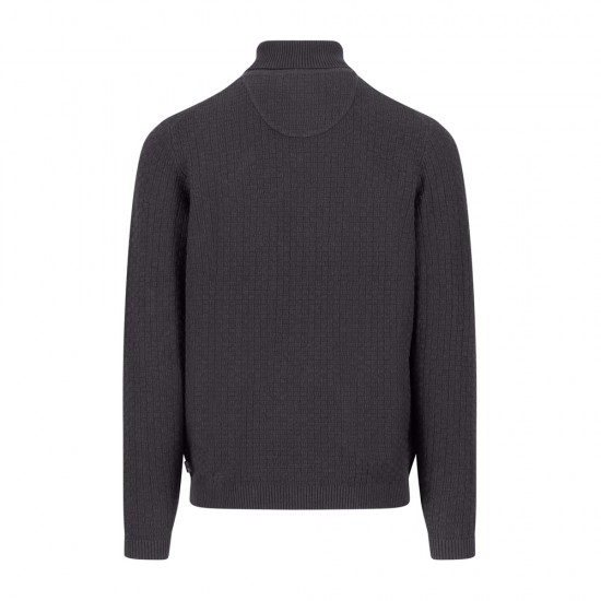 FYNCH-HATTON ΠΛΕΚΤΟ ΖΙΒΑΓΚΟ LOOSE CASUAL FIT ΑΝΘΡΑΚΙ FYNCH-HATTON ΠΛΕΚΤΟ ΖΙΒΑΓΚΟ LOOSE CASUAL FIT ΑΝΘΡΑΚΙ