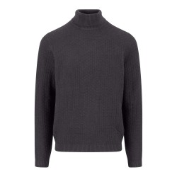 FYNCH-HATTON ΠΛΕΚΤΟ ΖΙΒΑΓΚΟ LOOSE CASUAL FIT ΑΝΘΡΑΚΙ