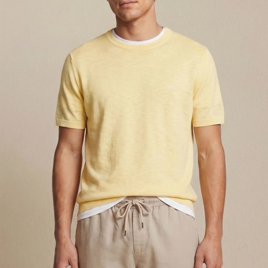 FYNCH-HATTON ΠΛΕΚΤΟ CASUAL FIT ΚΙΤΡΙΝΟ