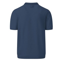 FYNCH HATTON POLO LINEN COTTON ΜΠΛΕ