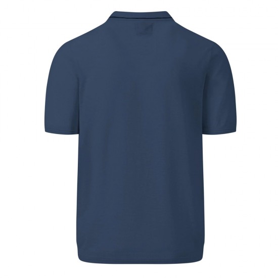 FYNCH HATTON POLO LINEN COTTON ΜΠΛΕ FYNCH HATTON POLO LINEN COTTON ΜΠΛΕ