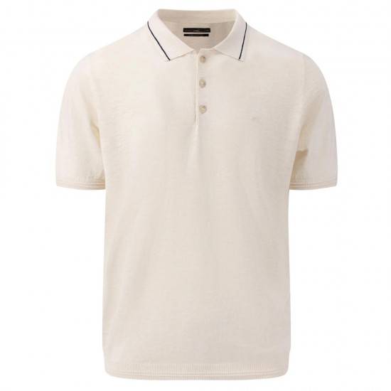 FYNCH HATTON POLO LINEN COTTON ΕΚΡΟΥ FYNCH HATTON POLO LINEN COTTON ΕΚΡΟΥ