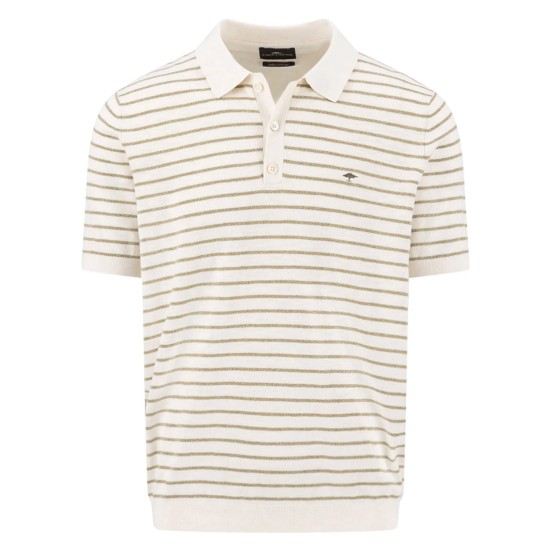 FYNCH-HATTON POLO ΠΛΕΚΤΟ CASUAL FIT ΡΙΓΕ ΜΠΕΖ