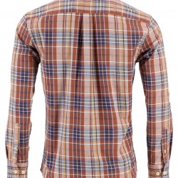 FYNCH HATTON Πουκάμισο casual fit με κουμπί στο γιακά  καφέ