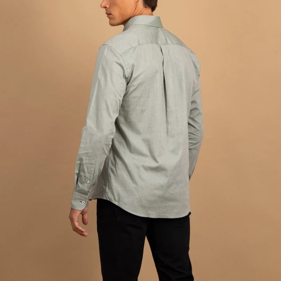 FYNCH-HATTON ΠΟΥΚΑΜΙΣΟ OXFORD  BUTTON DOWN CASUAL FIT ΜΕΝΤΑ