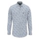 FYNCH HATTON ΠΟΥΚΑΜΙΣΟ CASUAL FIT BUTTON DOWN ALLOVER PRINT ΛΕΥΚΟ-ΜΠΛΕ