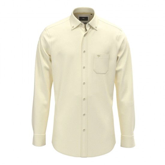 FYNCH HATTON ΠΟΥΚΑΜΙΣΟ CASUAL FIT BUTTON DOWN PREMIUM OXFORD ΚΙΤΡΙΝΟ
