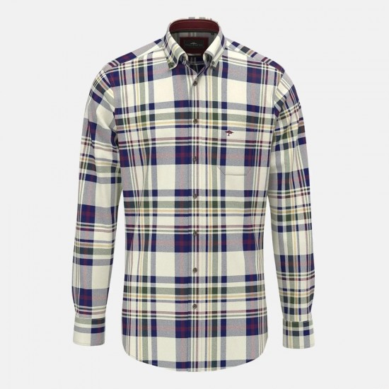 FYNCH-HATTON ΠΟΥΚΑΜΙΣΟ BUTTON DOWN CASUAL FIT ΚΑΡΩ ΠΟΛΥΧΡΩΜΟ FYNCH-HATTON ΠΟΥΚΑΜΙΣΟ BUTTON DOWN CASUAL FIT ΚΑΡΩ ΠΟΛΥΧΡΩΜΟ
