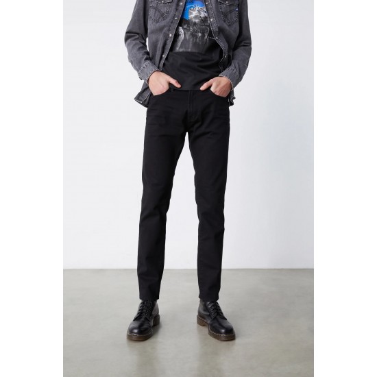 GAS παντελονι jeans Slim fit  ALBERT SIMPLE REV W706 μαυρο