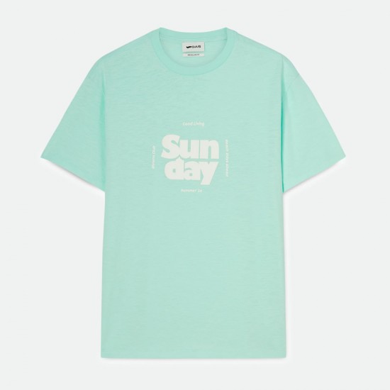 GAS T-SHIRT REGULAR FIT LOGO ΒΕΡΑΜΑΝ