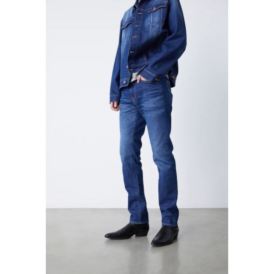 GAS παντελονι jeans Slim fit  ALBERT SIMPLE REV W020 μπλε