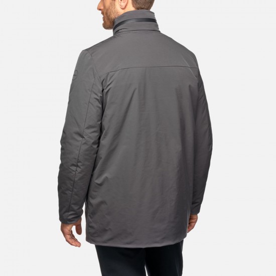 GEOX ΜΠΟΥΦΑΝ SPHERICA COAT AIR INSULATION ΣΚΟΥΡΟ ΓΚΡΙ GEOX ΜΠΟΥΦΑΝ SPHERICA COAT AIR INSULATION ΣΚΟΥΡΟ ΓΚΡΙ