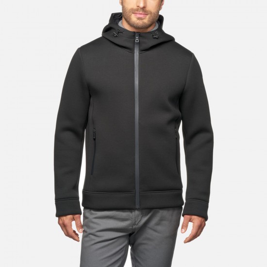 GEOX ΖΑΚΕΤΑ SWEATER HOOD ZIP ΜΕ ΚΟΥΚΟΥΛΑ ΜΑΥΡΟ GEOX ΖΑΚΕΤΑ SWEATER HOOD ZIP ΜΕ ΚΟΥΚΟΥΛΑ ΜΑΥΡΟ