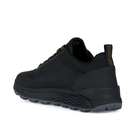 GEOX ΠΑΠΟΥΤΣΙΑ SNEAKERS U SPHERICA ΜΑΥΡΟ