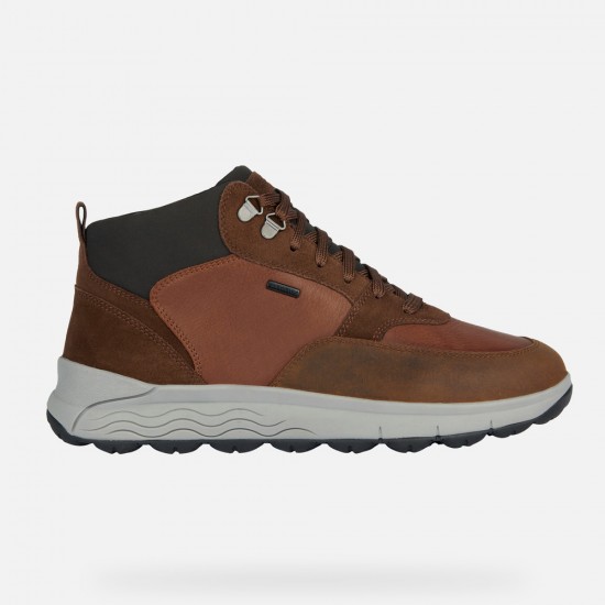 GEOX ΠΑΠΟΥΤΣΙΑ ΜΠΟΤΑΚΙΑ U SPHERICA AMPHIBIOX ΚΑΦΕ