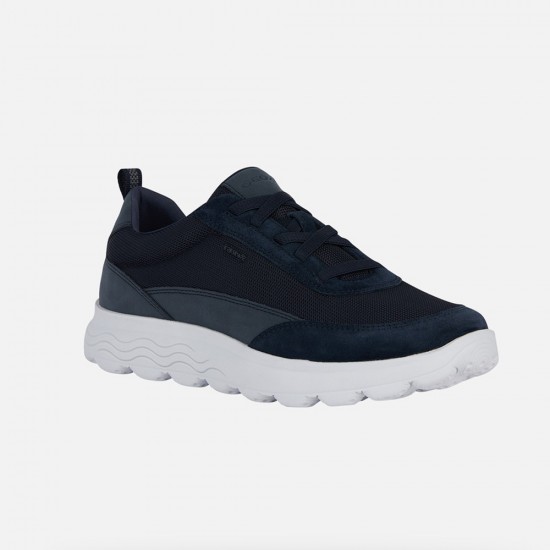GEOX ΠΑΠΟΥΤΣΙΑ SNEAKERS SPHERICA ΜΠΛΕ