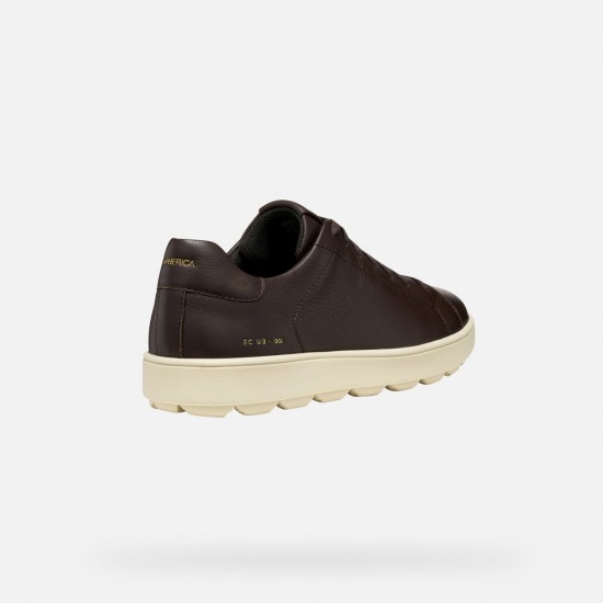 GEOX ΠΑΠΟΥΤΣΙΑ SNEAKERS SPHERICA ECUB-1 ΚΑΦΕ GEOX ΠΑΠΟΥΤΣΙΑ SNEAKERS SPHERICA ECUB-1 ΚΑΦΕ
