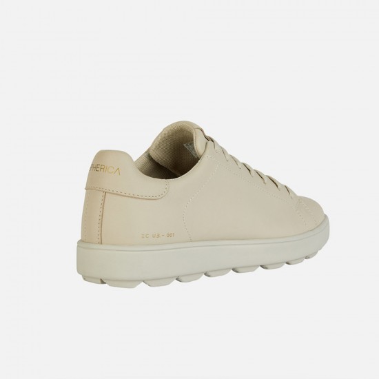 GEOX ΠΑΠΟΥΤΣΙΑ SNEAKERS SPHERICA ΕΚΡΟΥ